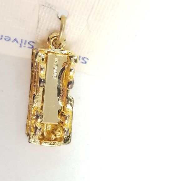 Vintage Sterling Silver San Francisco Trolley Car Charm Pendant, Gold Plated USA - Picture 4 of 7